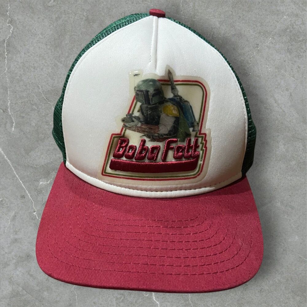 New Era x Disney Star Wars Boba Fett Mesh Trucker Cap Hat Green Red Unisex OS